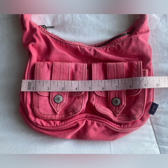 GAP Y2K Pink Denim Pocket Mini Shoulder Bag Barbiecore Bratz Girly Gilmore Girls - Picture 3 of 9